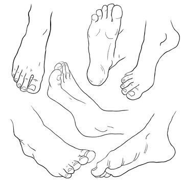 set the foot male bottom out.  illustration