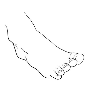 the foot male bottom out. illustration