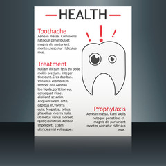 Medical brochure cover template, flyer design layout. Applicable for catalog, leaflet, flyer or poster for pharmacy business.