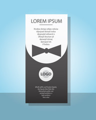 poster flyer pamphlet brochure cover design layout with circle shape graphic elements and space for photo background, black, red, turquoise color scheme, vector template in A4 size