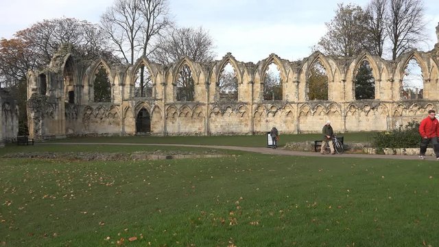 york saint mary's abbey christian ruins Yorkshire, England, UK circa November 2015