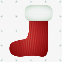 Christmas sock decoration icon.