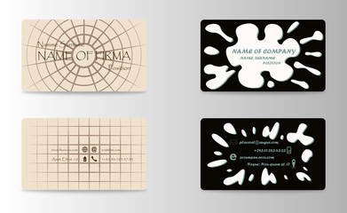 Vector modern creative and trending business cards set collection