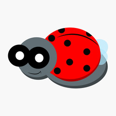vector Cute ladybug cartoon