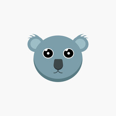 vector cartoon koala face