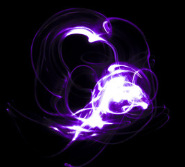 Overlay light, an abstract pattern on a dark background