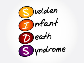 SIDS - Sudden Infant Death Syndrome acronym, concept background