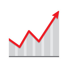 financial growth, infographic. Chart icon
