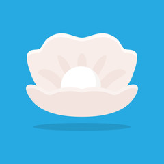 Open seashell with pearl.