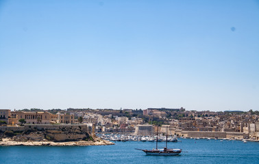 Fototapeta na wymiar Stunning View of Maltese Harbour