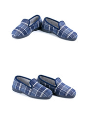 Group of Shoes on white background.