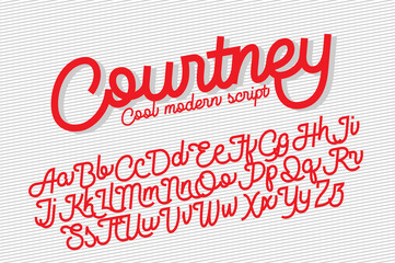 Courtney cool modern script font