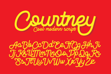Courtney cool modern script font