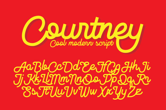 Courtney cool modern script font