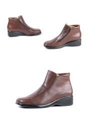 Group of shoes on isolated background, comfortable footwear.