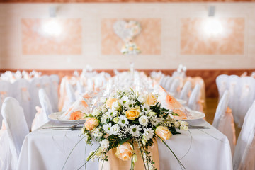 Wedding table in nice interior
