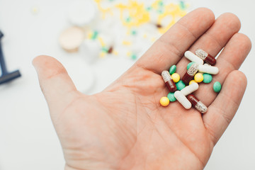 Pills in hand