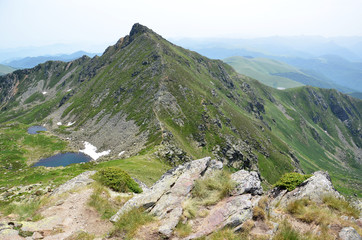 Fototapeta premium Summit of Pic Saint-Barthélémy in French Pyrenees mountains from Ariège department 
