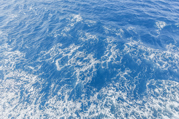 Texture of Blue Sea Water for background.