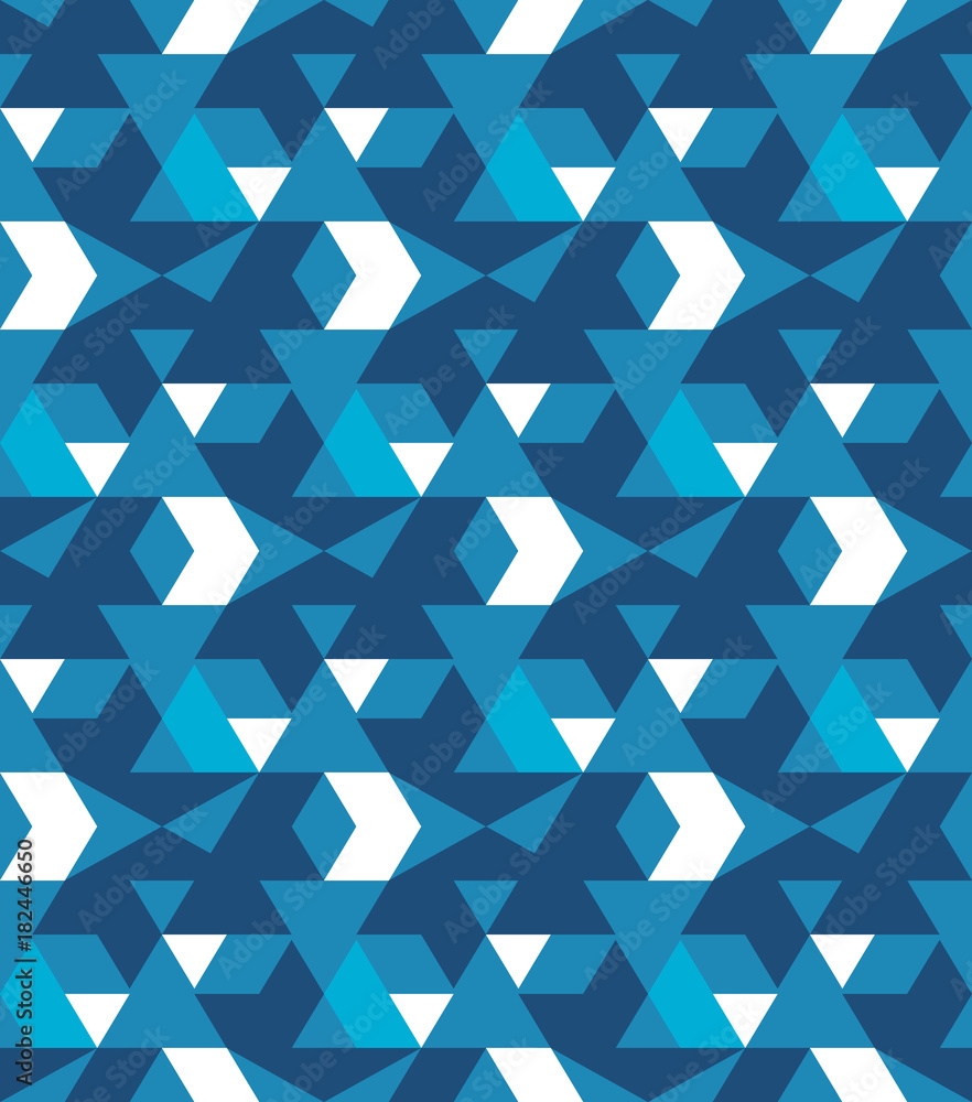 Poster abstract seamless pattern of triangles. movement of geometric forms.