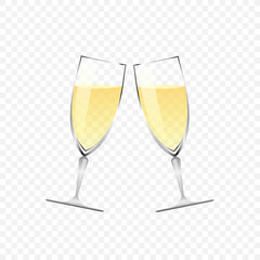 Two glasses of champagne.