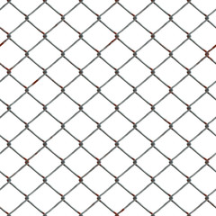 Close-up of the wires of a fence forming a pattern of squares