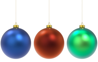 Christmas ball set isolated on white background