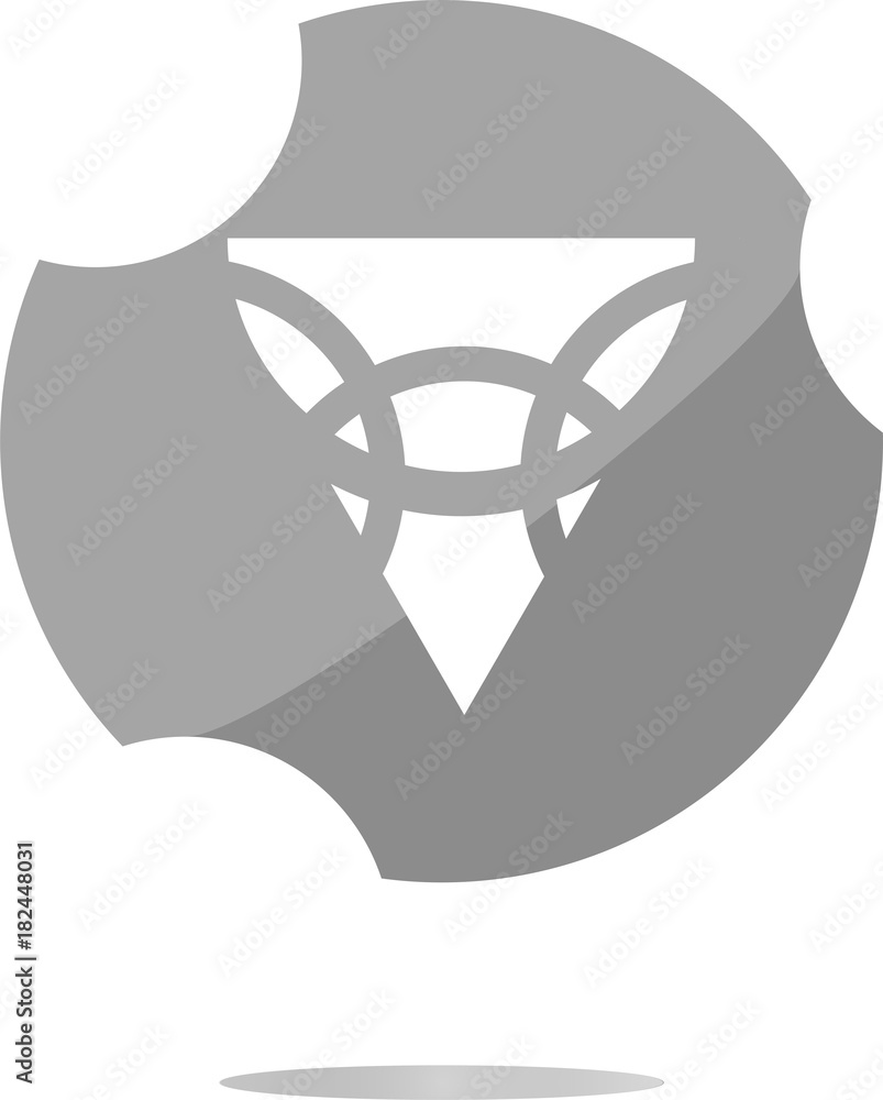 Aufkleber pencil on web icon, web button isolated on white background