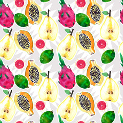 Papaya and lemon pattern.