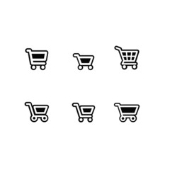 Set of shopping cart icons