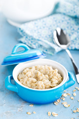 Oatmeal, oats porridge, healthy food