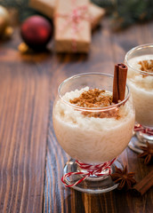 Traditional Rice Pudding With Cinnamon