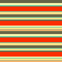 Seamless abstract geometric stripes vector pattern background with colorful horizontal lines red orange brown beige aqua blue