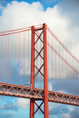 Bridge of 25th april in Lisbon.