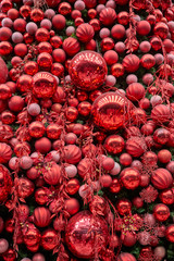 Red Christmas decorations, New Year tree decorations