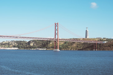 Bridge of 25th april in Lisbon.