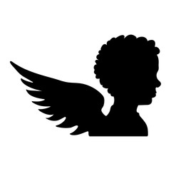 silhouette of angel