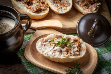 Hearty lard with greaves.