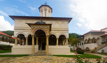Obraz premium Monastery Horezu in romanian city
