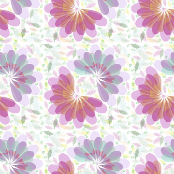 pattern con trasparenze floreali
