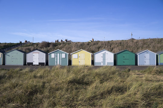Beach Huts at Pakefield, Suffolk, England