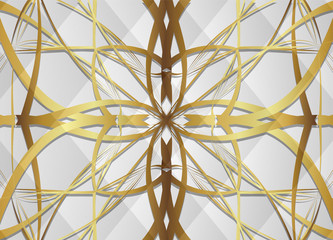 Golden and Polygon vector background.