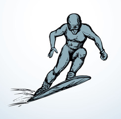 Skier. Vector drawing
