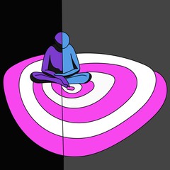 spirall meditation psychedelic art. States of mind vector