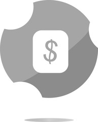 Yen JPY sign icon. web app button. web icon