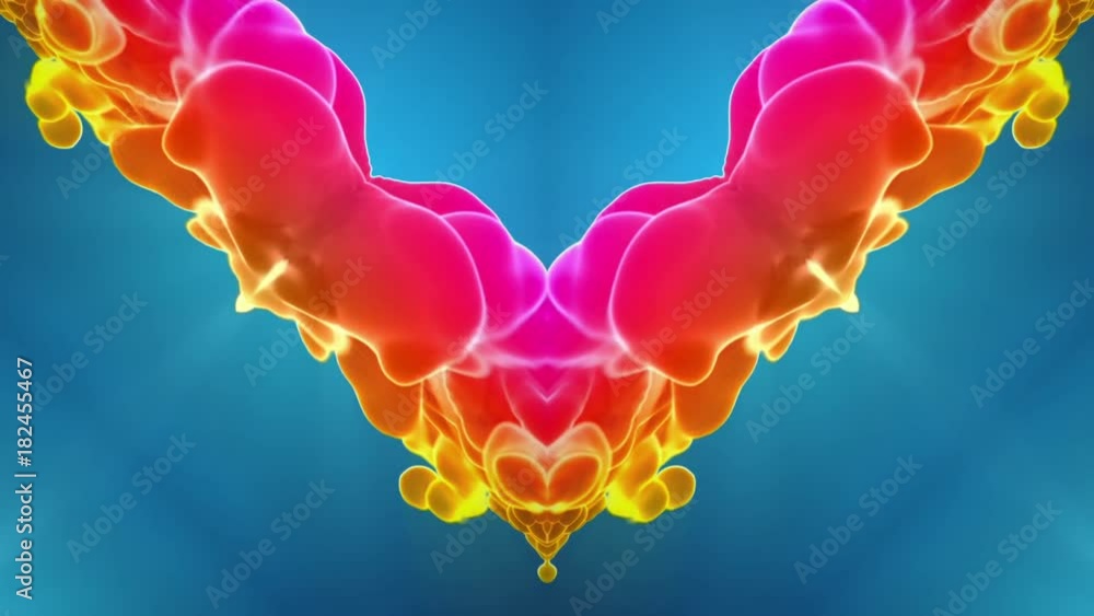Poster multi colored ink kaleidoscope is for ink effects or for background. use luma matte as alpha channel