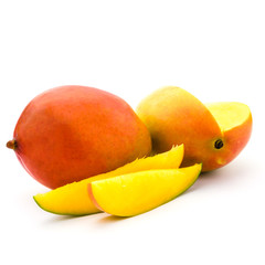 Mango isolated on a white background. product or package design element