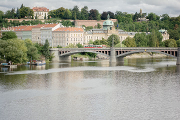 view over a Prague river 