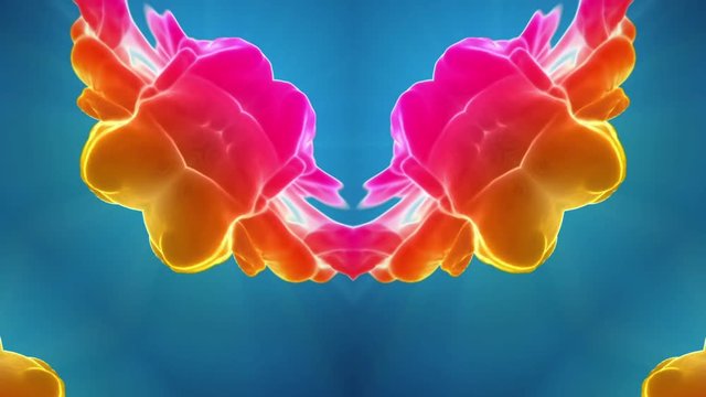 multi colored ink kaleidoscope is for ink effects or for background. Use luma matte as alpha channel. Ink spread in slow motion close up view. 3d V31