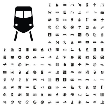 Train icon illustration. airport icons set for web and mobile.